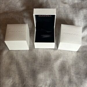 Pandora White and Black Jewelry Box Trio